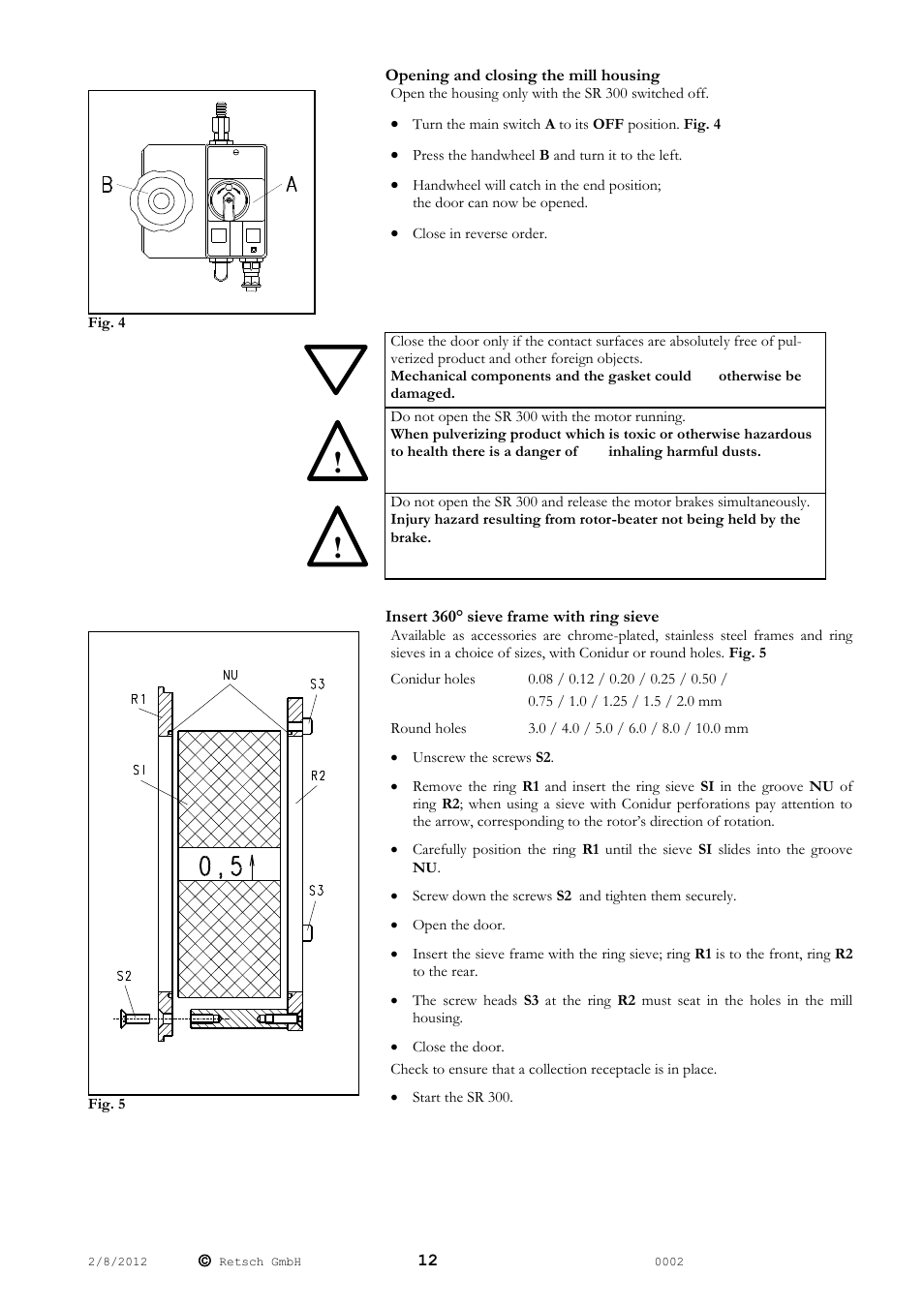 Retsch SR 300 User Manual | Page 12 / 24