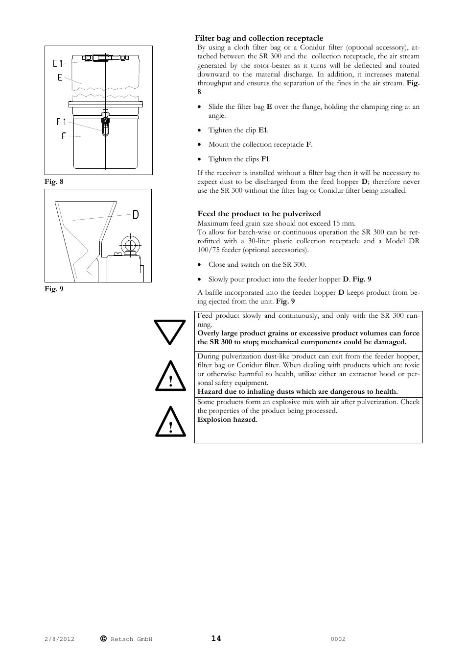 Retsch SR 300 User Manual | Page 14 / 24