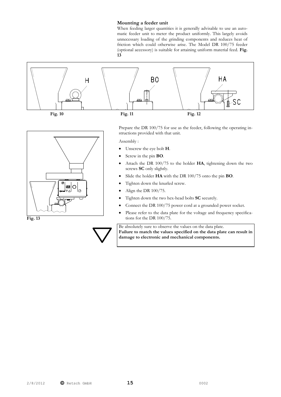 Retsch SR 300 User Manual | Page 15 / 24