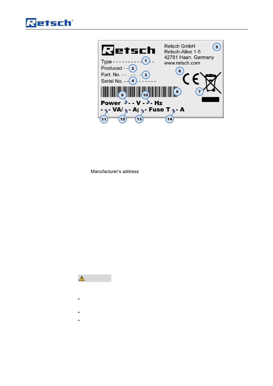 Transport, scope of delivery, installation, 7 electrical connection | Retsch TWISTER User Manual | Page 11 / 44