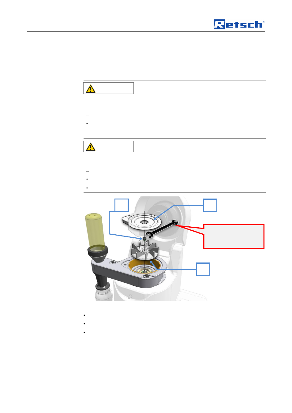 Ls r, Operating the machine, 15 removing and inserting the rotor | Caution | Retsch TWISTER User Manual | Page 26 / 44