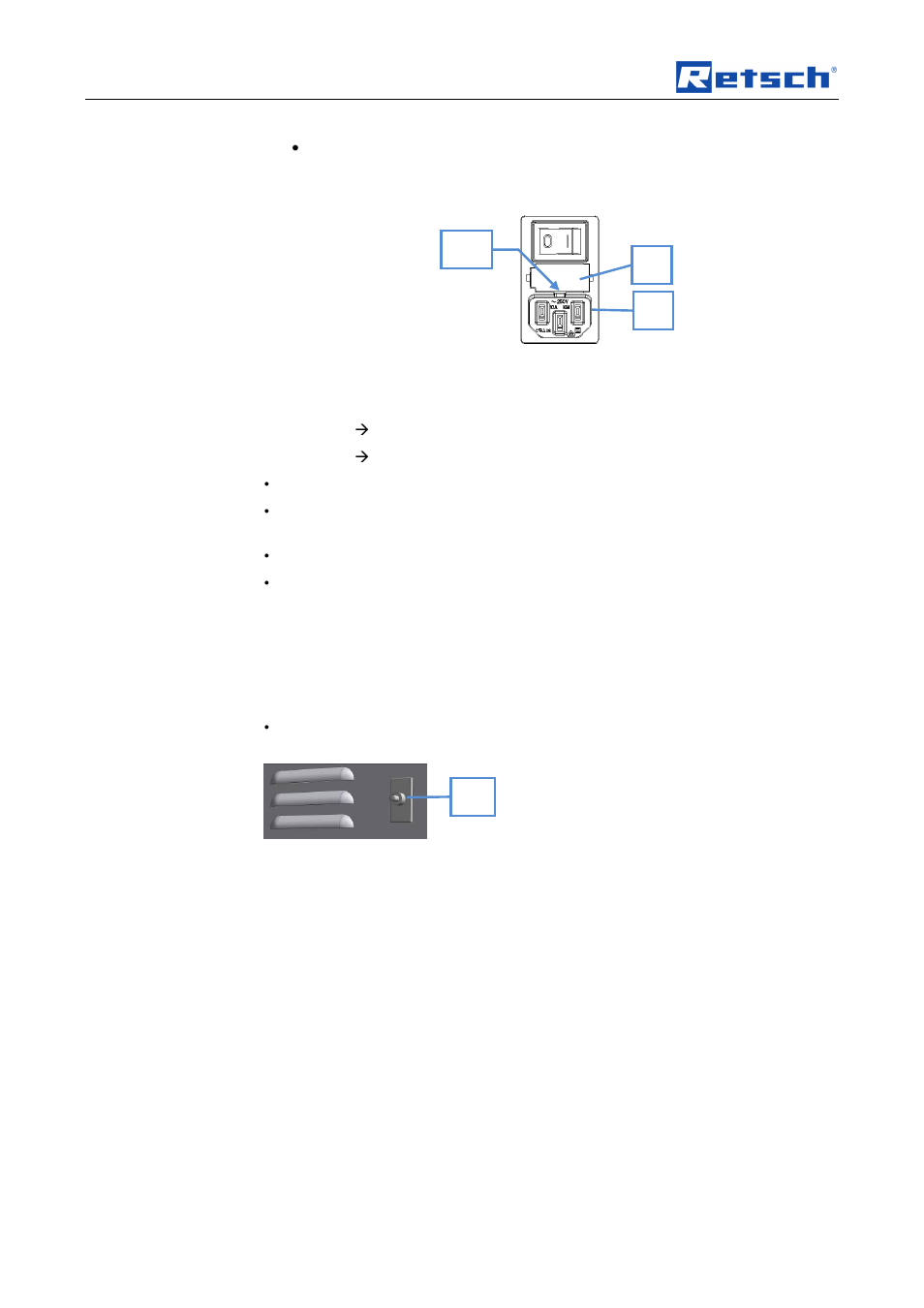 Operating the machine, 18 replacing the machine fuses, 19 resetting the overload protection | Retsch TWISTER User Manual | Page 30 / 44