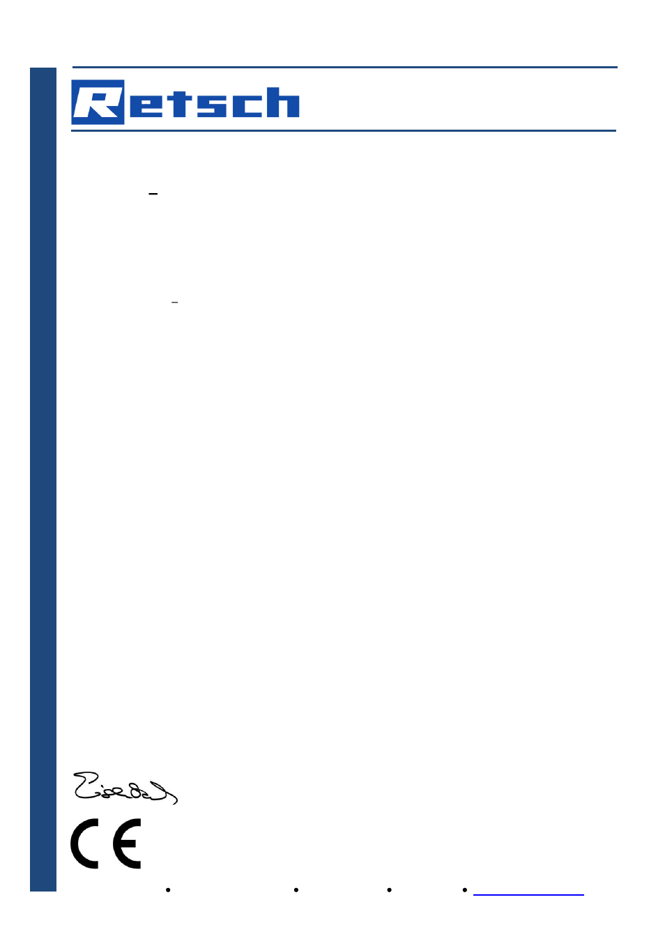Laboratory rotor mill, Certificate of ce-conformity, Twister – cyclone mill | Retsch TWISTER User Manual | Page 41 / 44