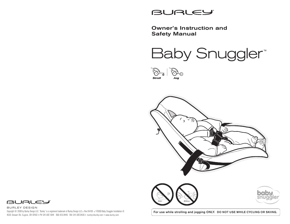 Burley BABY CARE SCD589 User Manual | 2 pages