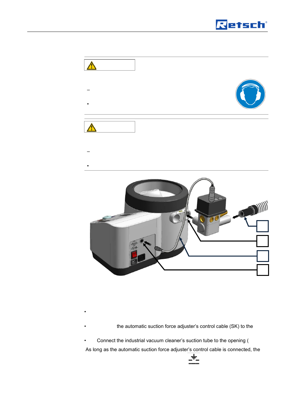 Sk j, Is h, Index | 1 controlled suction force adjuster, Caution | Retsch AS 200 jet - Automatic Vacuum Regulation User Manual | Page 4 / 6