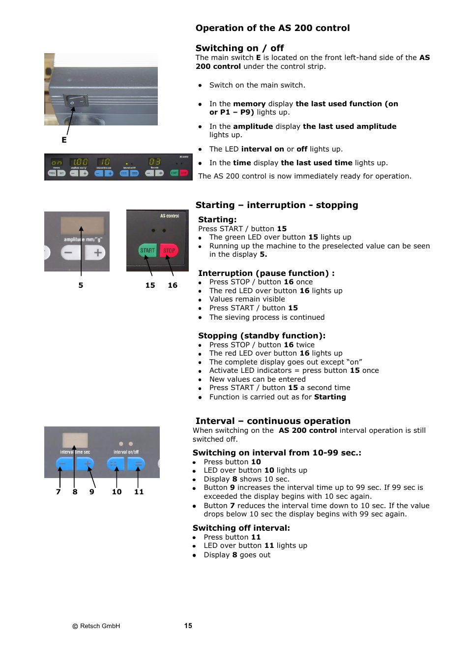 Retsch AS 200 control - natural frequency User Manual | Page 15 / 32