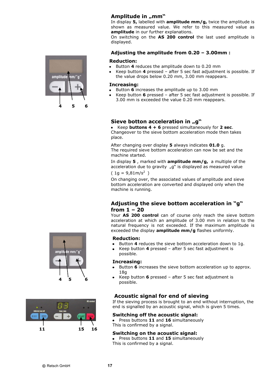 Retsch AS 200 control - natural frequency User Manual | Page 17 / 32