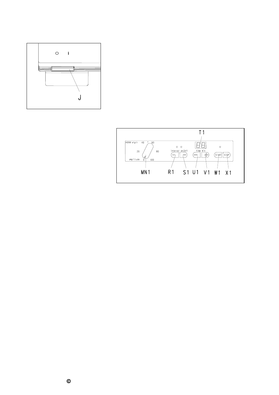 Operation for the as200 digit, Switching on and off, Start - interrupt - stop | Retsch AS 200 User Manual | Page 14 / 36