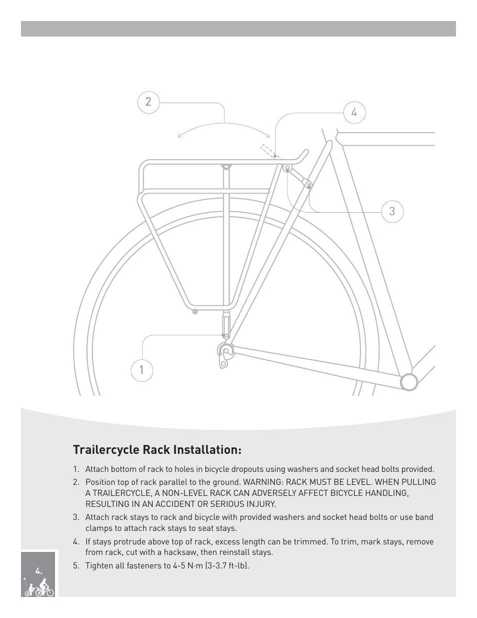 Trailercycle rack installation | Burley Kazoo User Manual | Page 6 / 12