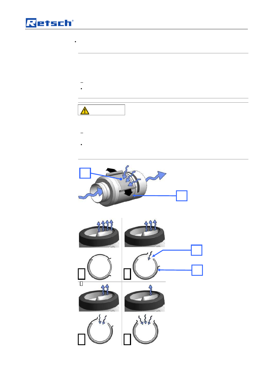 Vu v, Operating the machine, Caution | Retsch AS 200 jet User Manual | Page 25 / 56