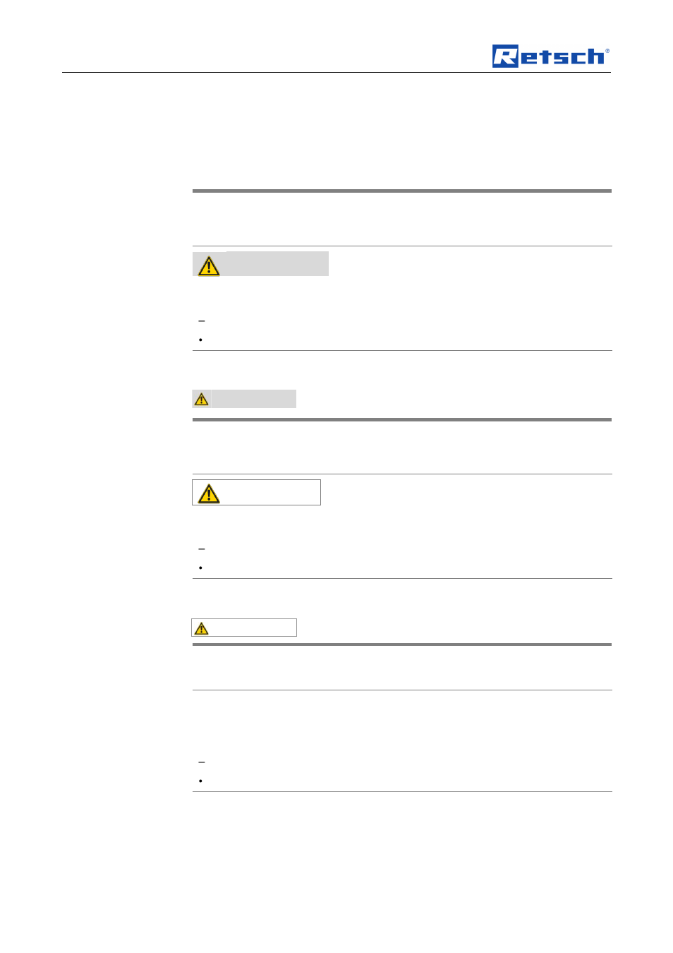 Notas referentes a las instrucciones de servicio, 1 explicaciones sobre los avisos de seguridad, Advertencia | Precaucion, Aviso | Retsch AS 200 jet User Manual | Page 6 / 48