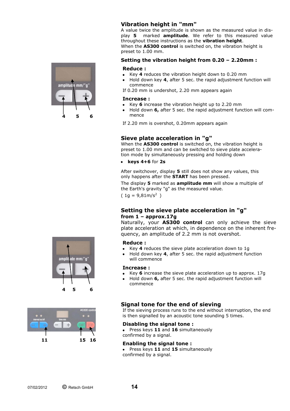 Retsch AS 300 User Manual | Page 14 / 32