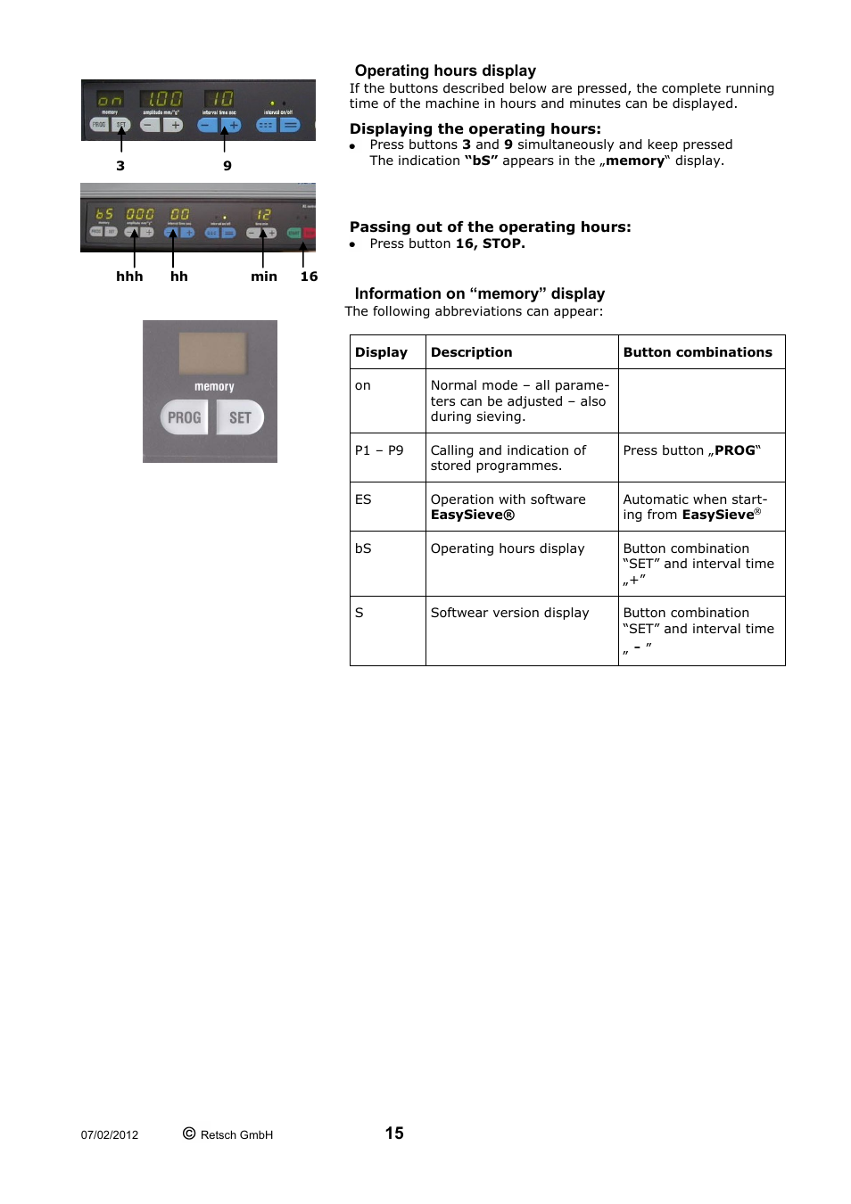 Retsch AS 300 User Manual | Page 15 / 32