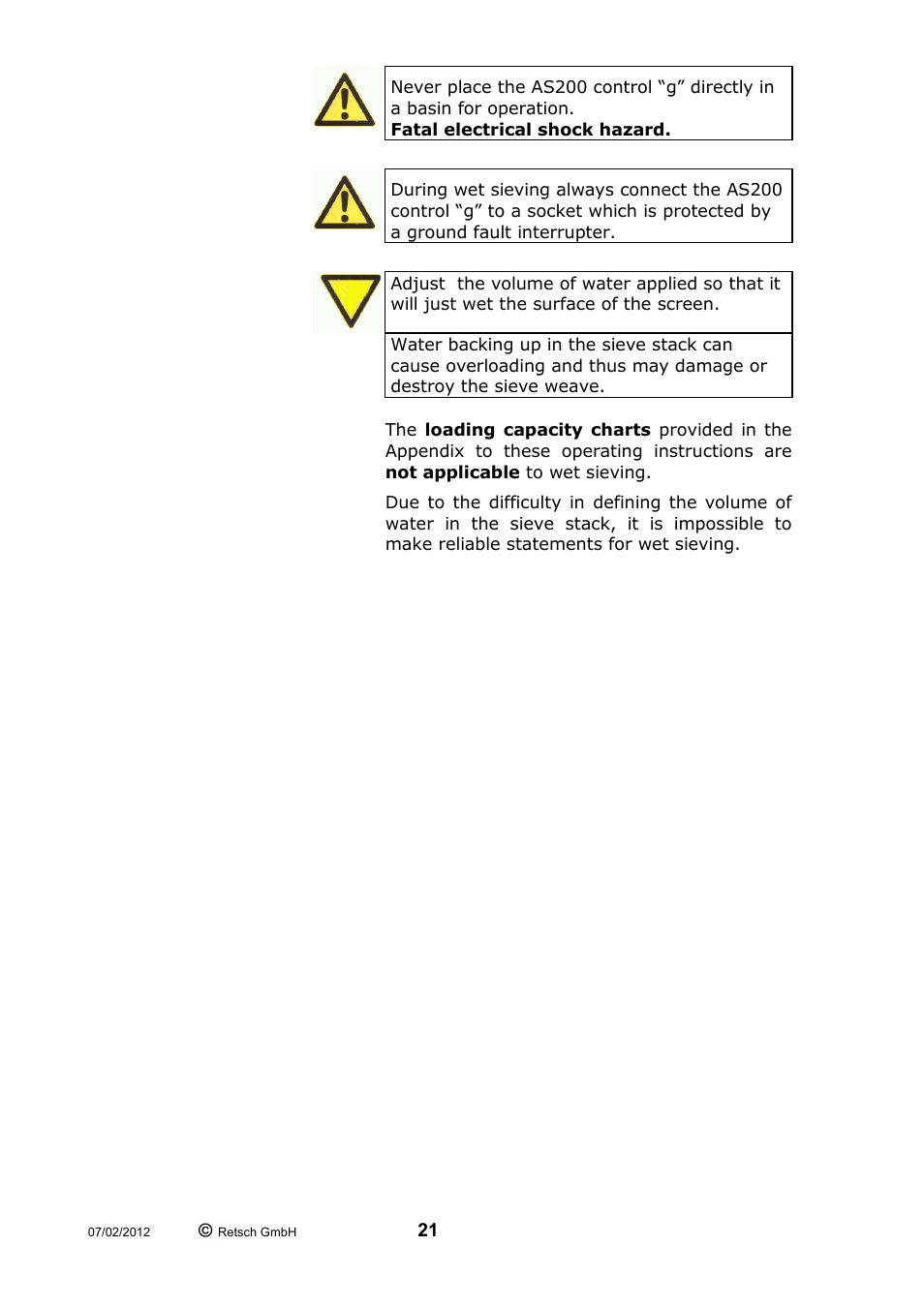 Retsch AS 300 User Manual | Page 21 / 32