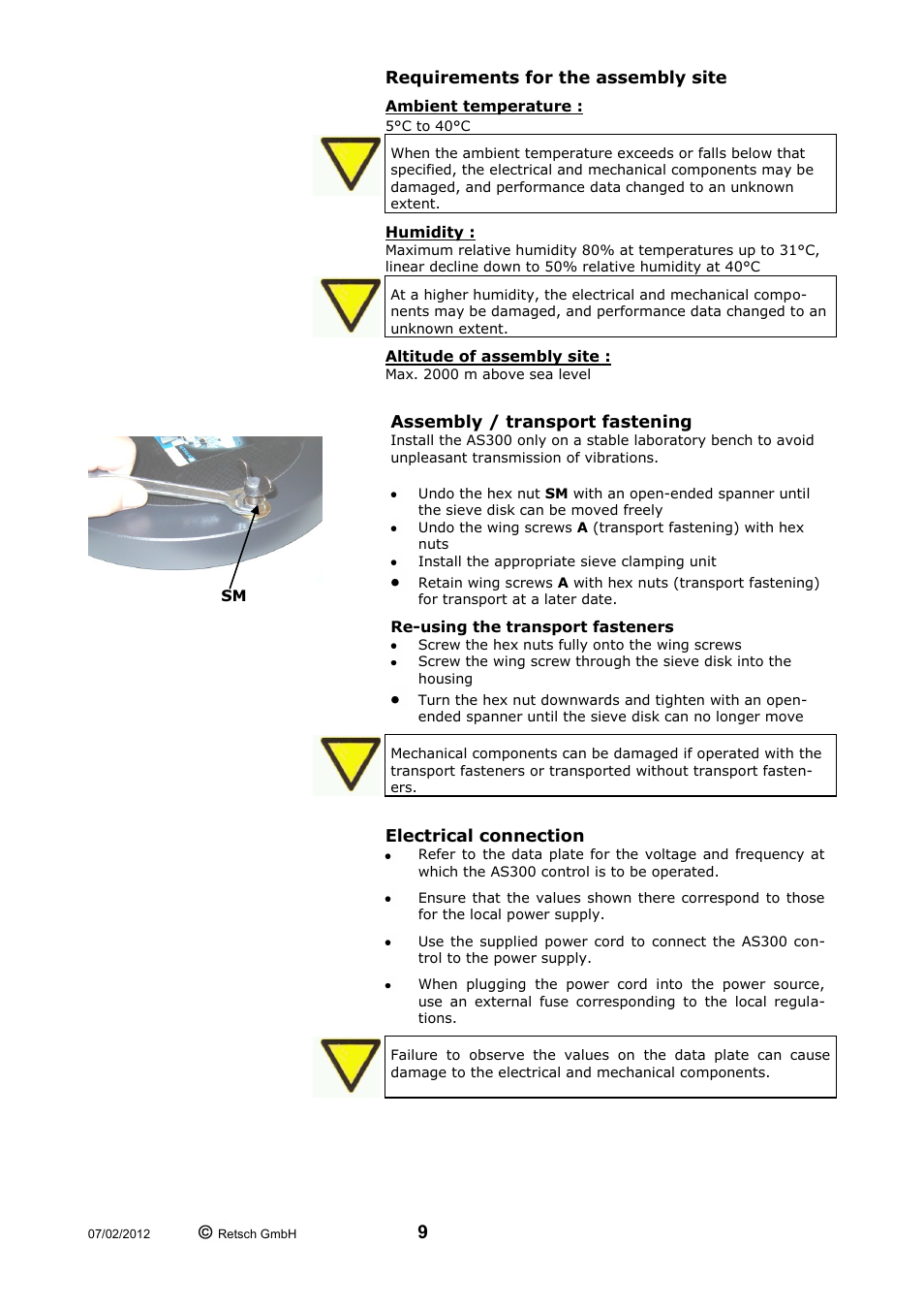 Retsch AS 300 User Manual | Page 9 / 32