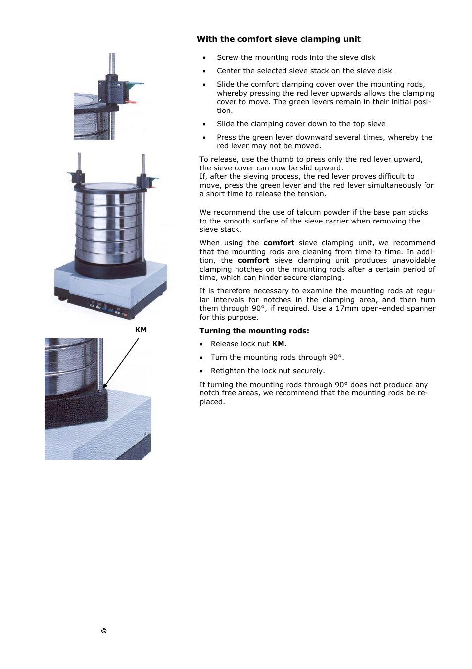 With the comfort sieve clamping unit | Retsch AS 400 User Manual | Page 14 / 32