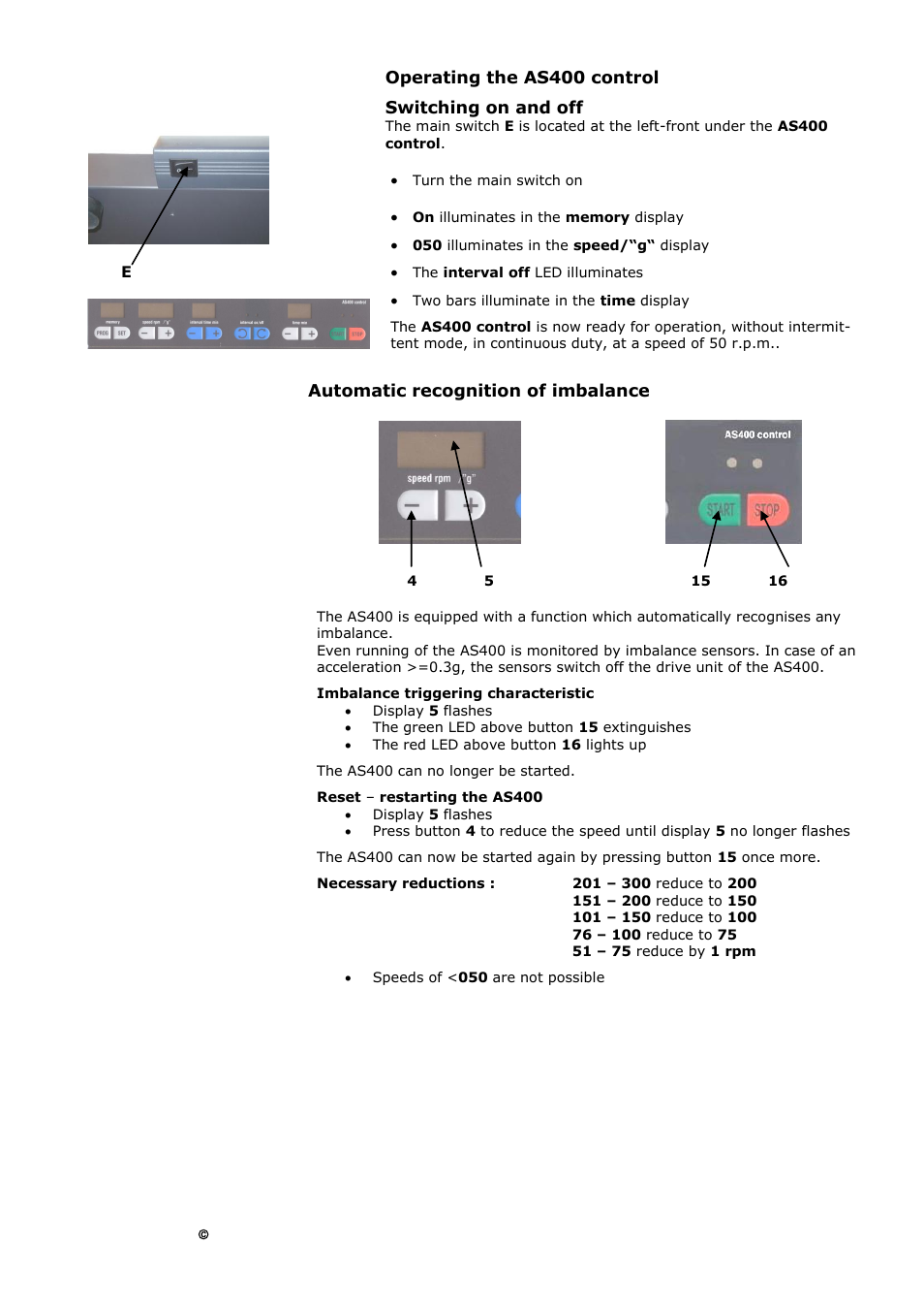 Restarting the as400 | Retsch AS 400 User Manual | Page 15 / 32