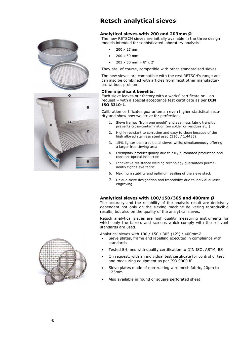 Retsch analytical sieves | Retsch AS 400 User Manual | Page 19 / 32