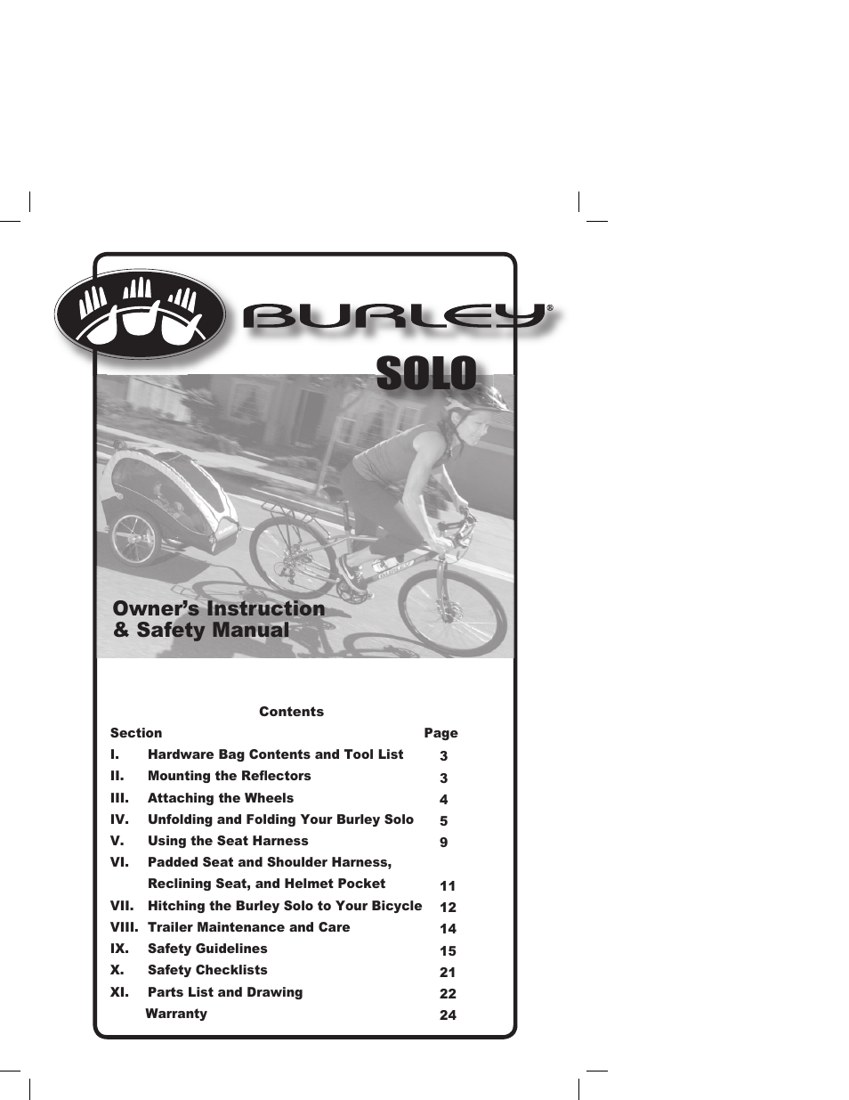 Burley SOLO User Manual | 24 pages