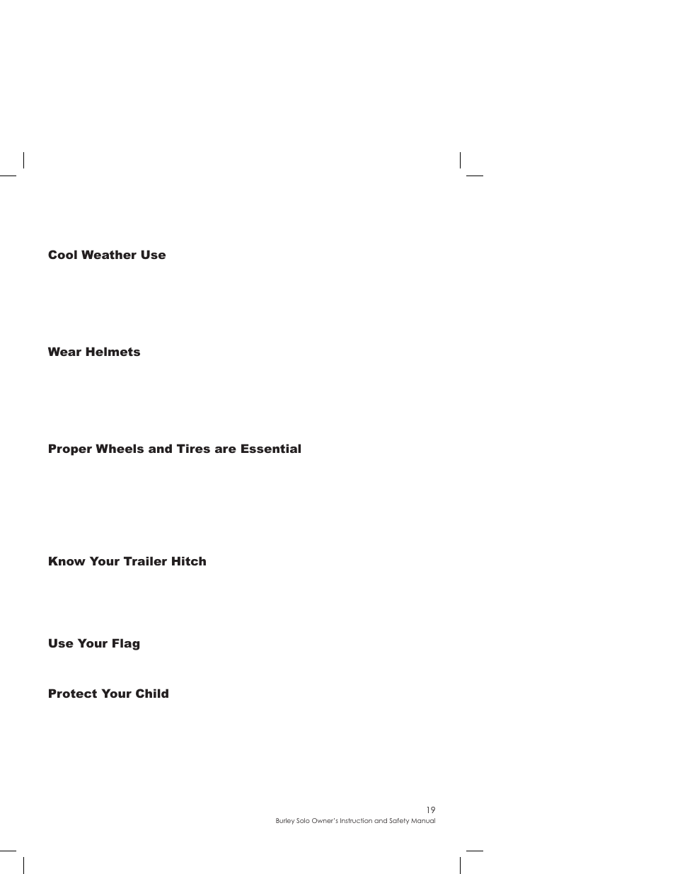 Burley SOLO User Manual | Page 19 / 24