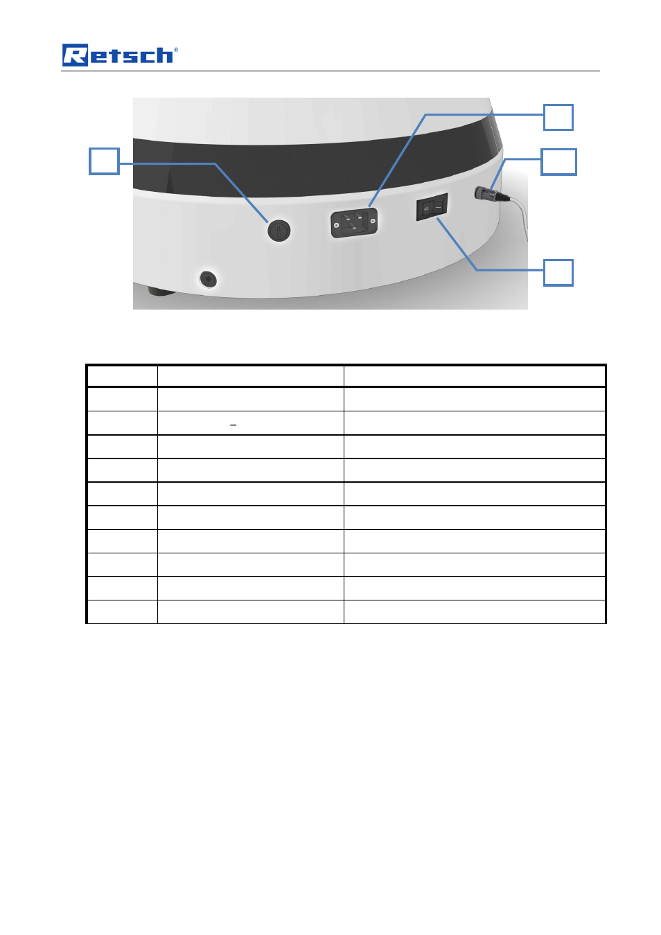 2 tabla resumida de los componentes del aparato, Manejo del aparato | Retsch AS 450 basic User Manual | Page 21 / 40