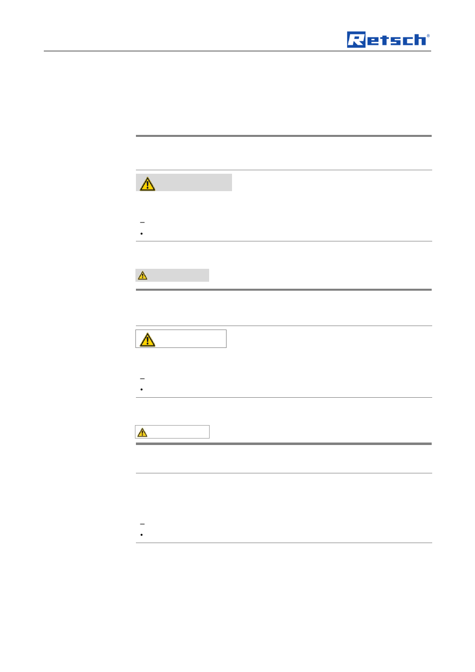 1 explicaciones sobre los avisos de seguridad, Notas referentes a las instrucciones de servicio, Advertencia | Precaucion, Aviso | Retsch AS 450 basic User Manual | Page 6 / 40