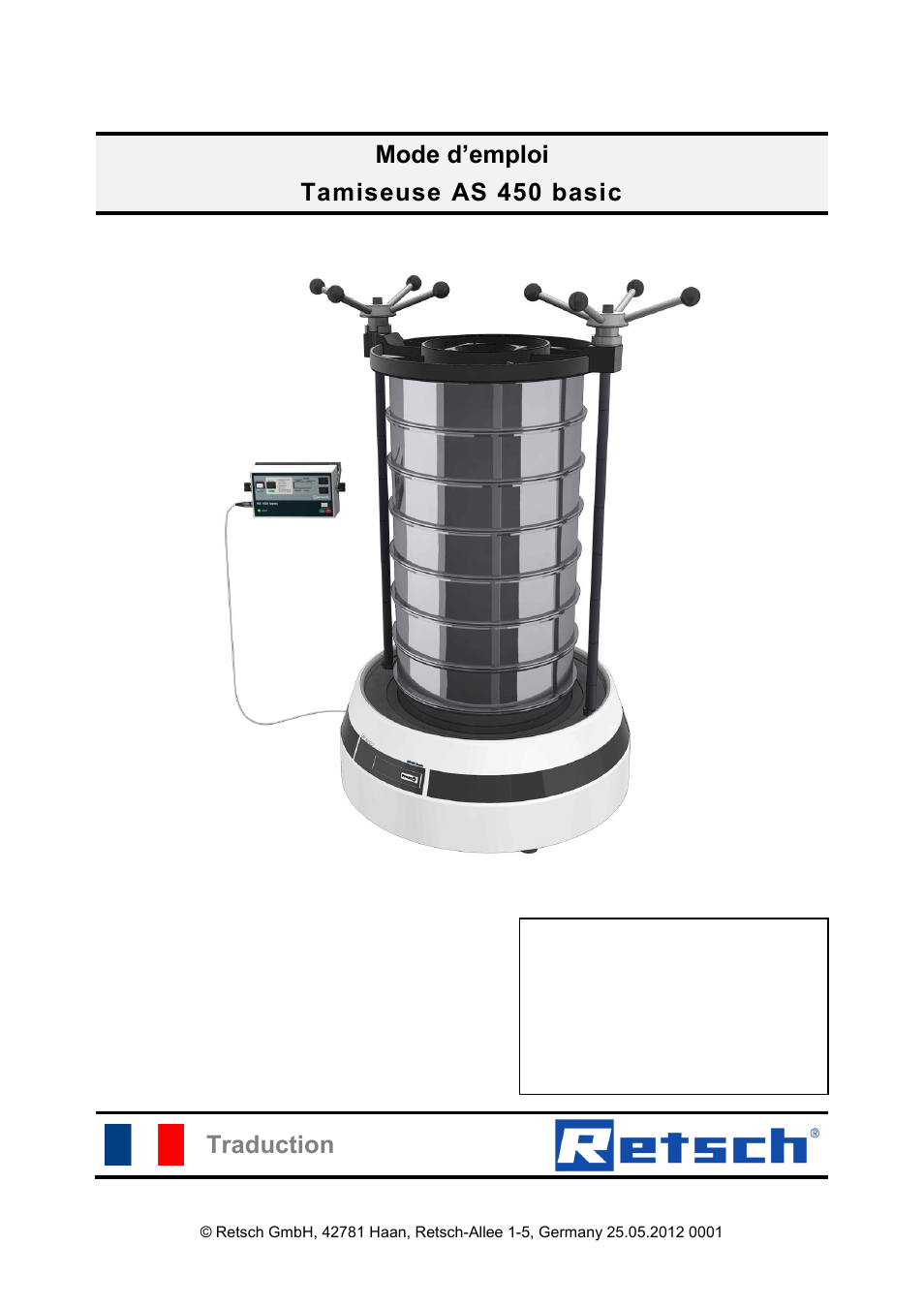 Retsch AS 450 basic User Manual | 44 pages