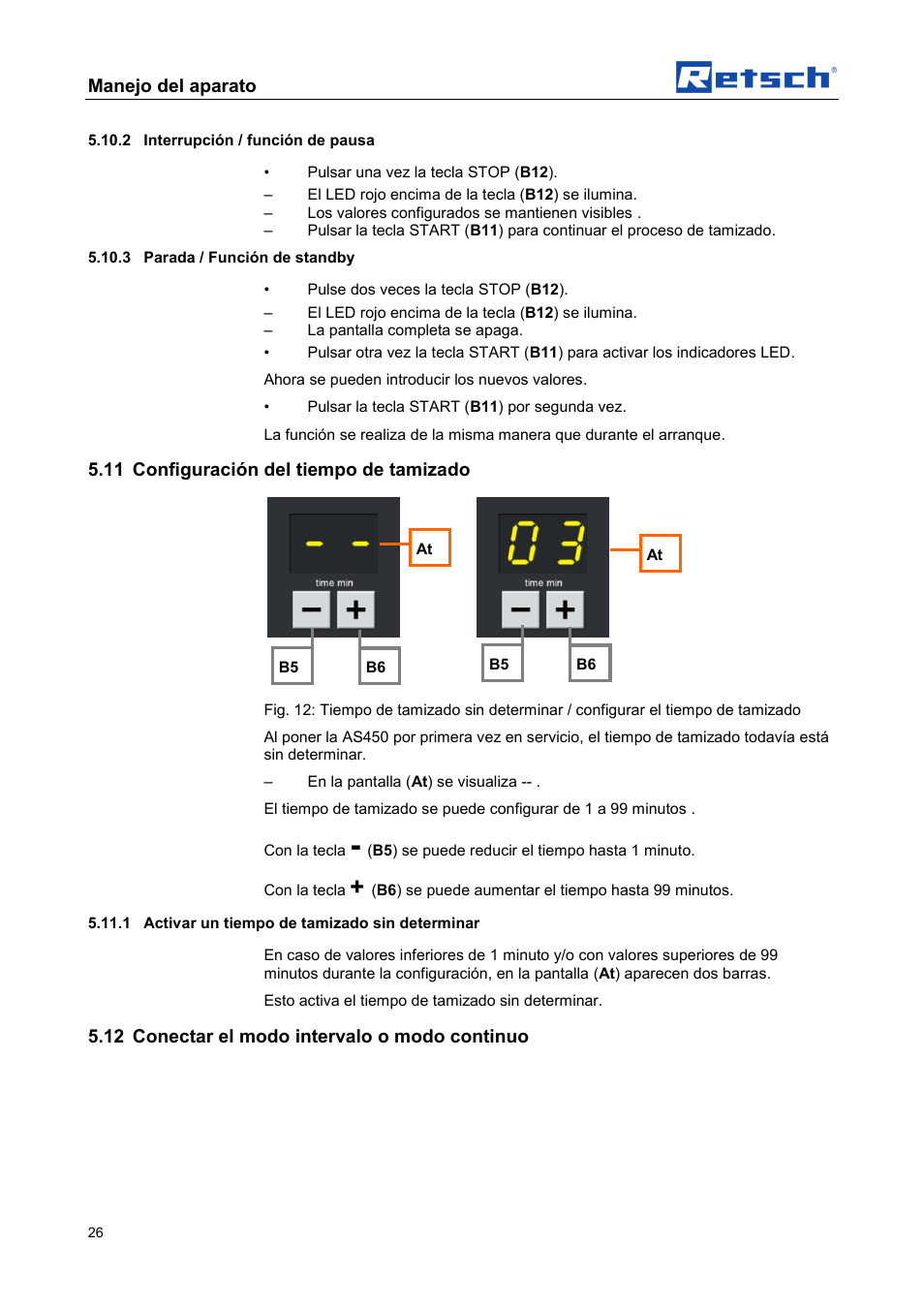 Retsch AS 450 control User Manual | Page 26 / 52