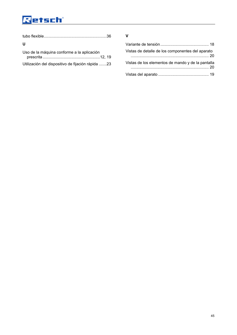 Retsch AS 450 control User Manual | Page 45 / 52