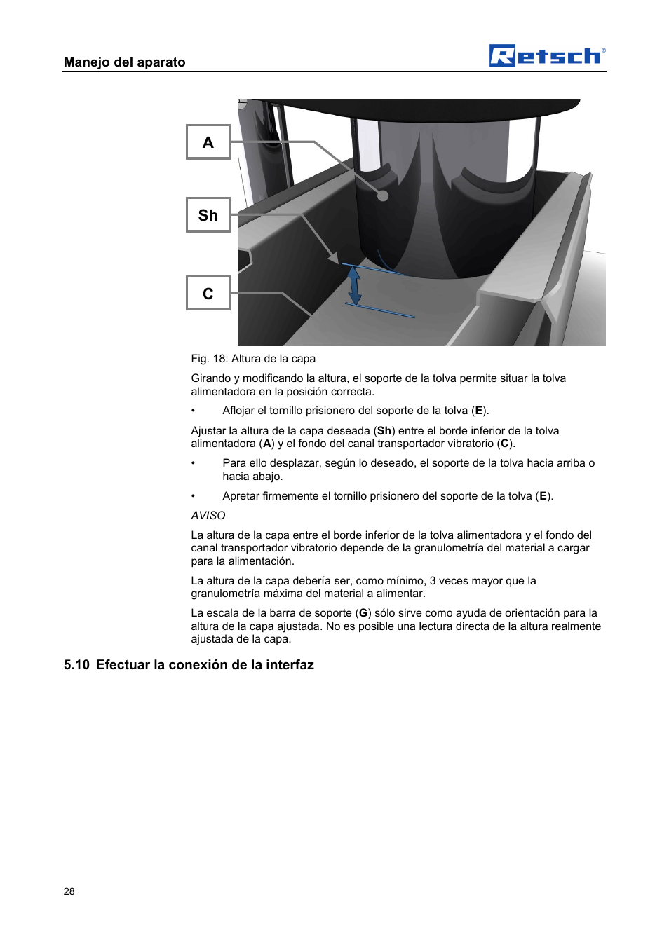 Sh a c | Retsch DR 100 User Manual | Page 28 / 40