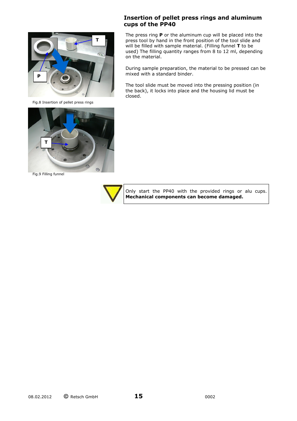 Retsch PP 40 User Manual | Page 15 / 28