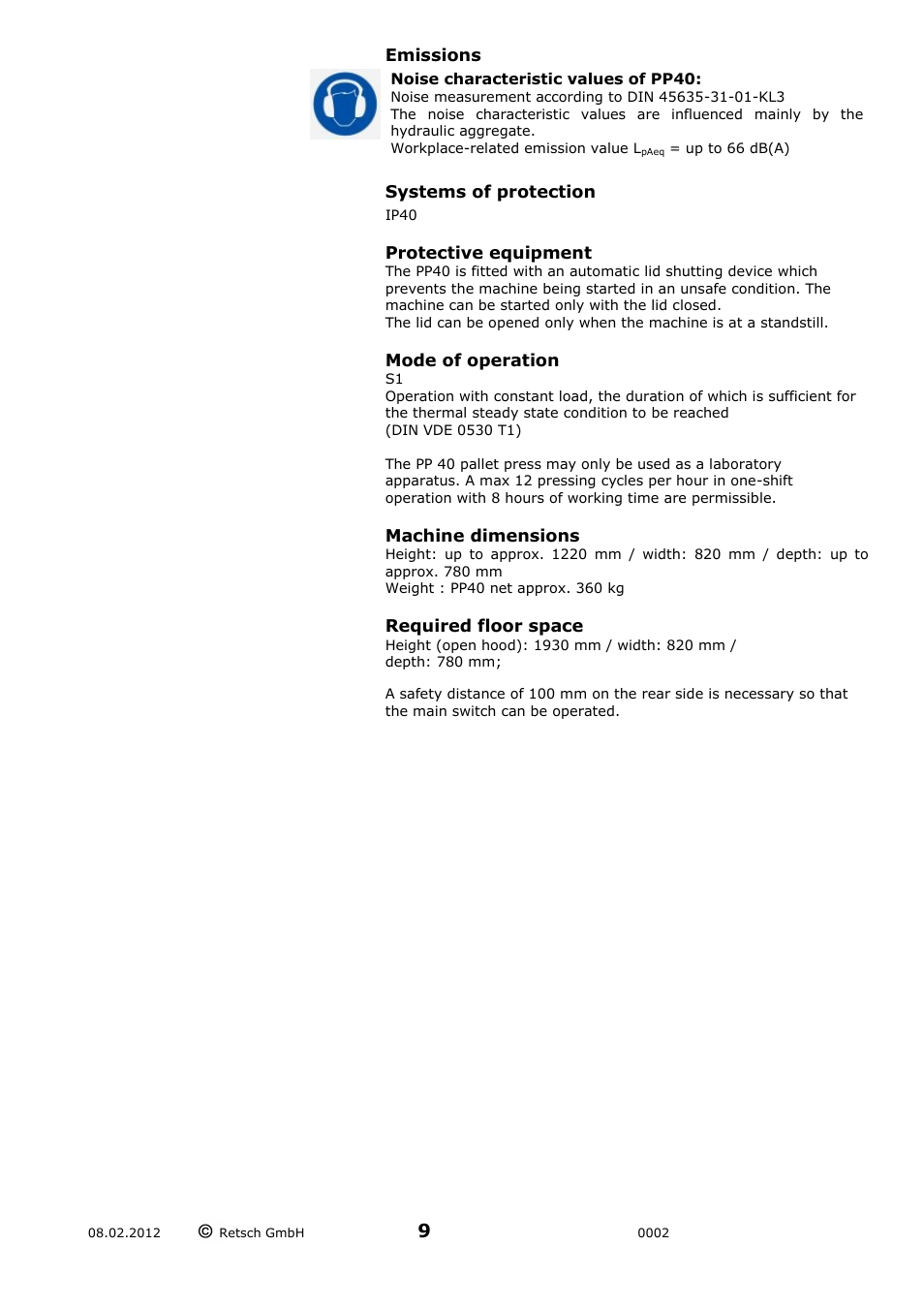 Retsch PP 40 User Manual | Page 9 / 28
