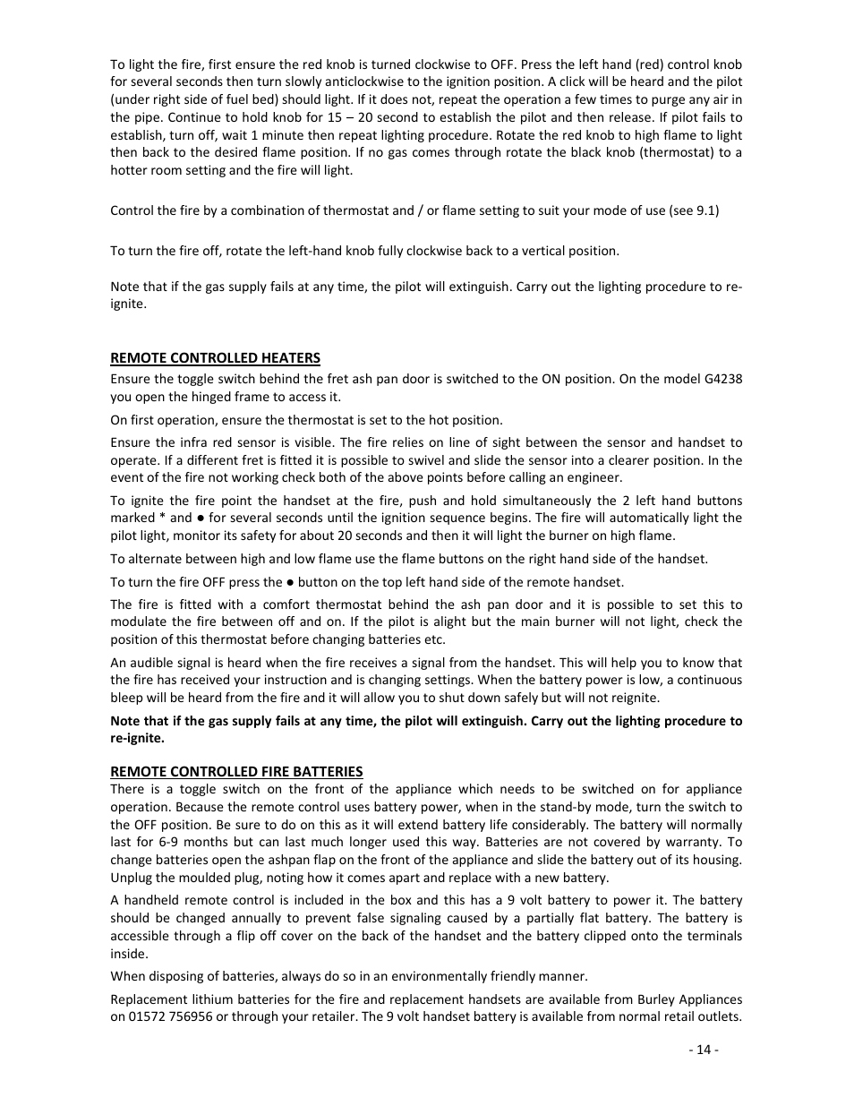Burley G4237/8 User Manual | Page 14 / 15