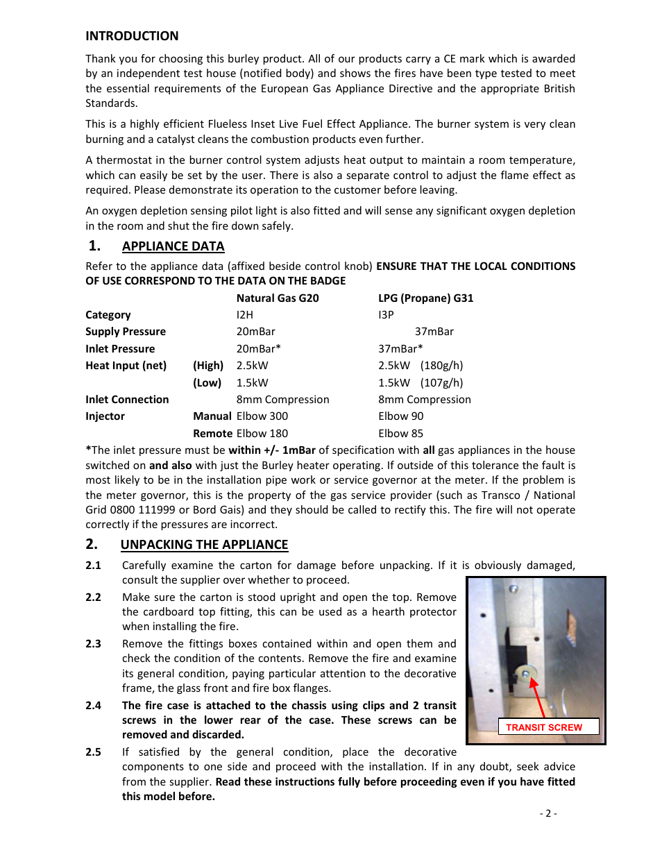 Burley G4237/8 User Manual | Page 2 / 15