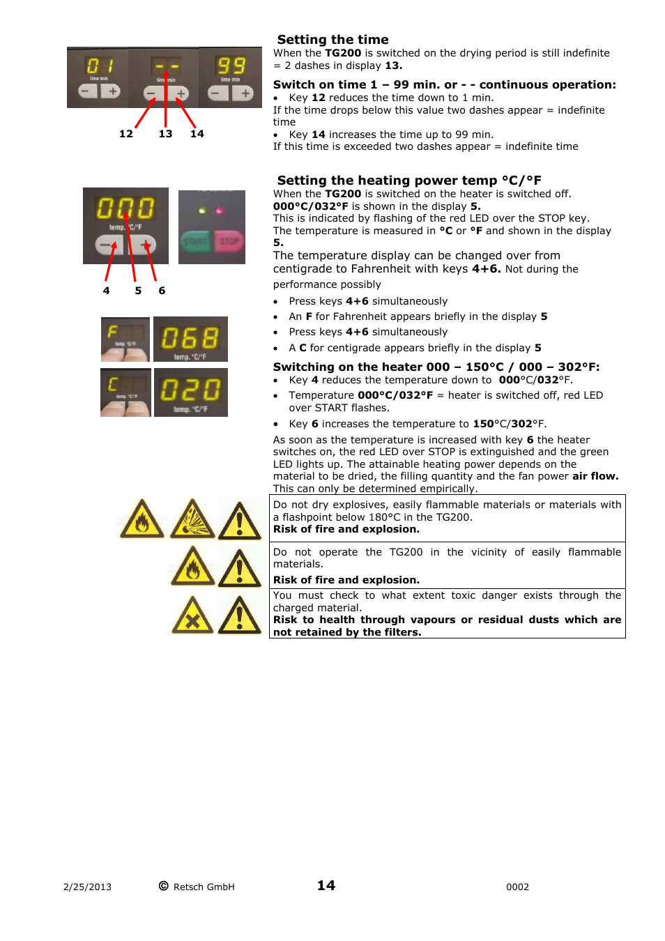 Retsch TG 200 User Manual | Page 14 / 28