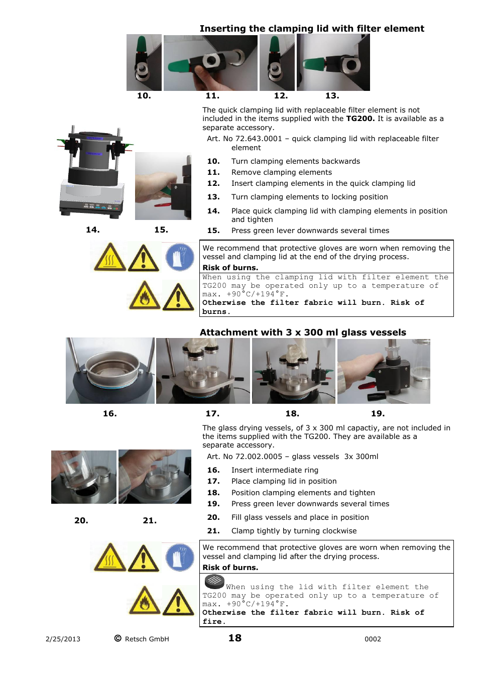 Retsch TG 200 User Manual | Page 18 / 28