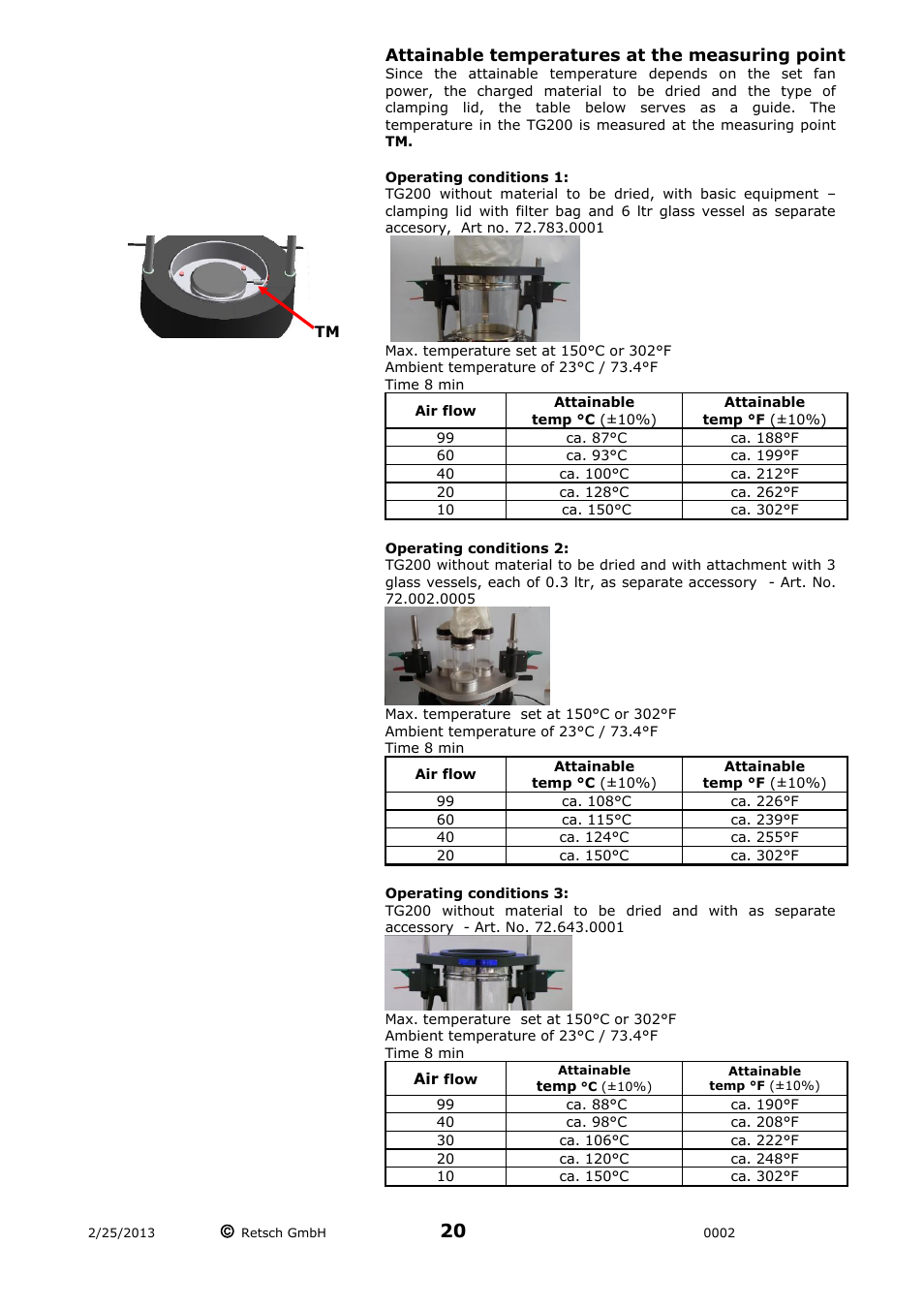 Retsch TG 200 User Manual | Page 20 / 28