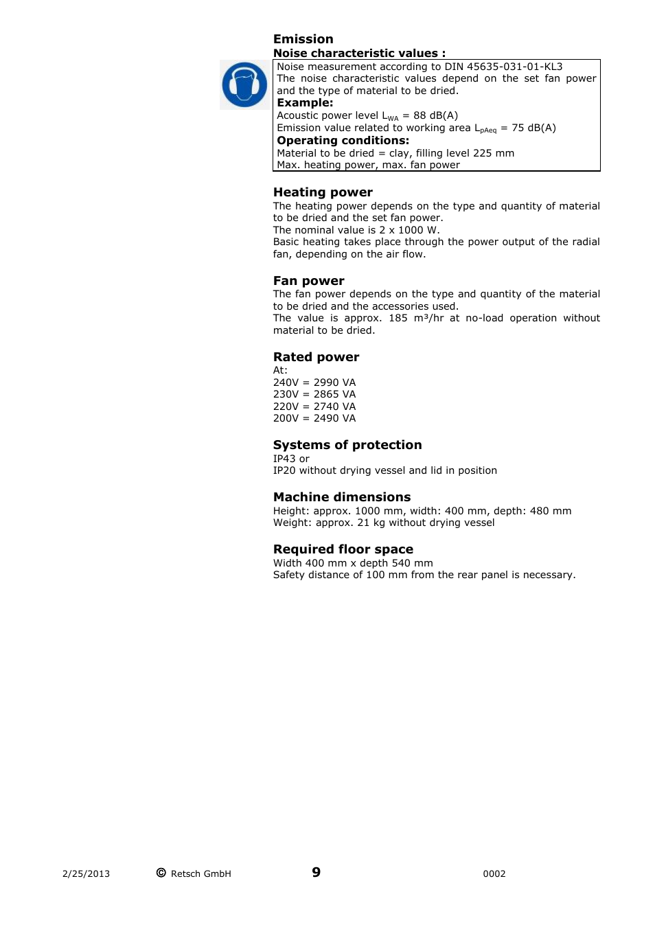 Retsch TG 200 User Manual | Page 9 / 28
