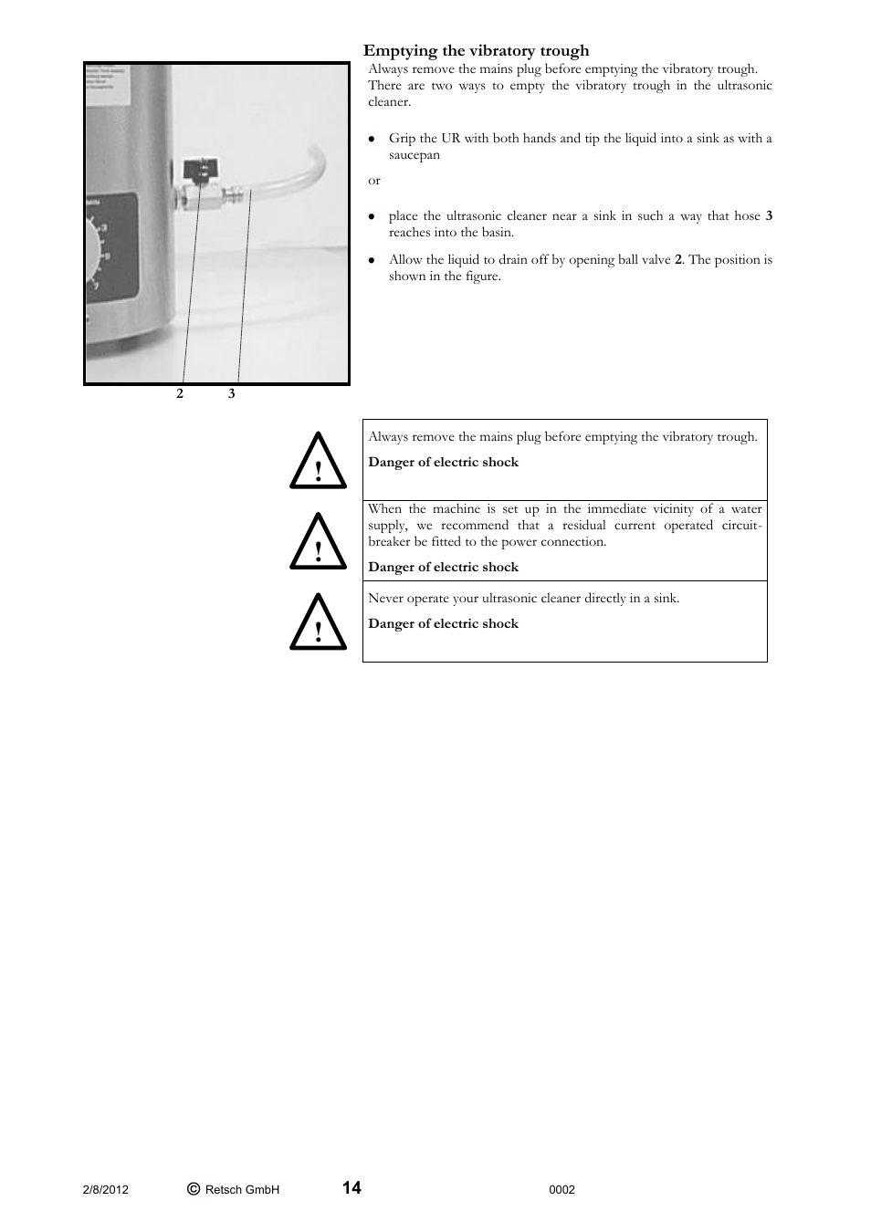 Retsch UR 2 User Manual | Page 14 / 24