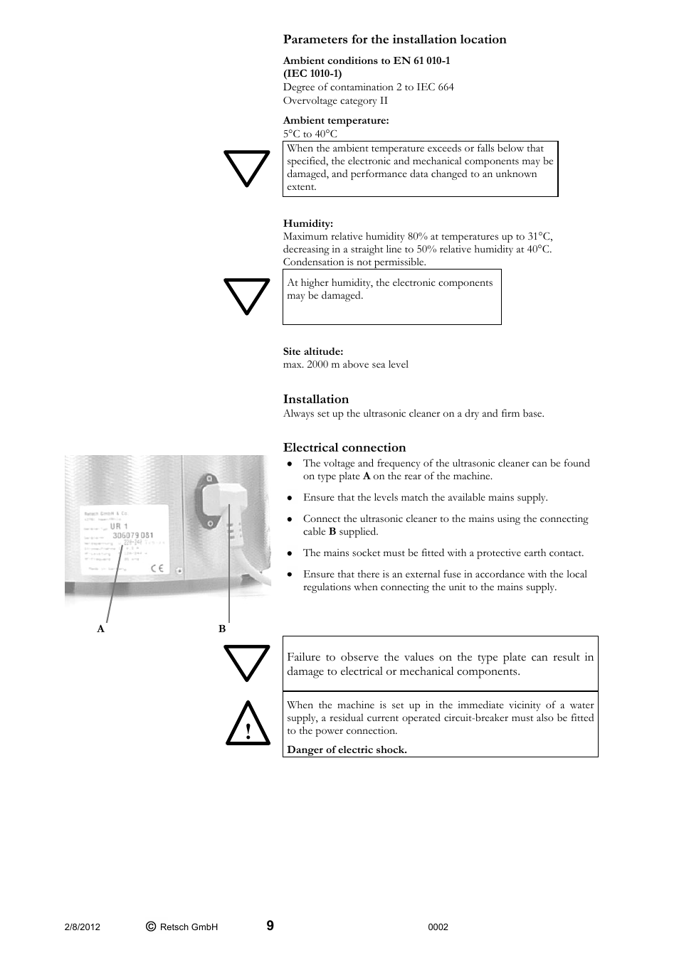 Retsch UR 2 User Manual | Page 9 / 24