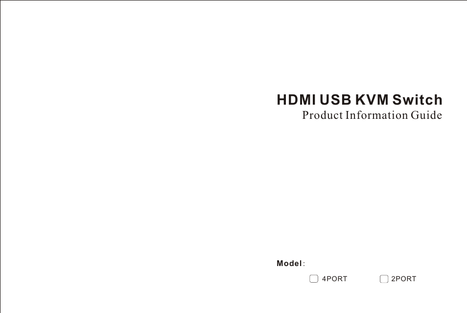 页面 2, Hdmi, Switch | Product, Information, Guide | RF-Link HUK-1020 HDMI USB KVM Switch User Manual | Page 2 / 6