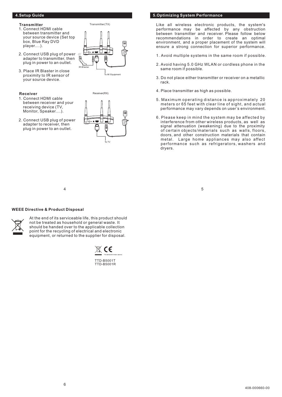 RF-Link WHD-5001 Wireless HD A/V sender User Manual | Page 2 / 2