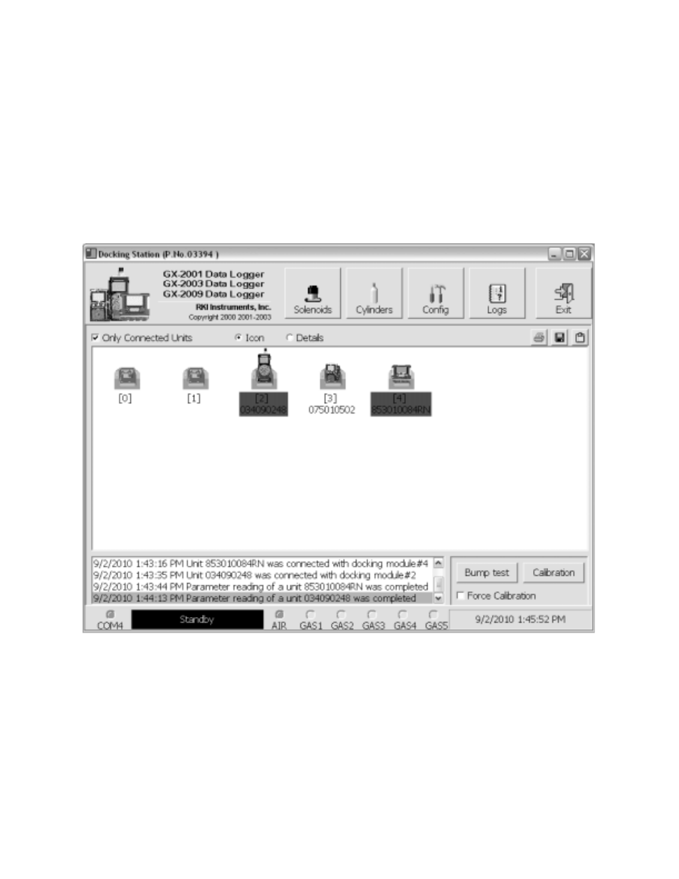 Main program window | RKI Instruments Data Cal 2000 User Manual | Page 30 / 88