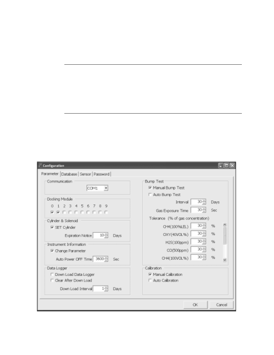 Setting up the configuration | RKI Instruments Data Cal 2000 User Manual | Page 33 / 88