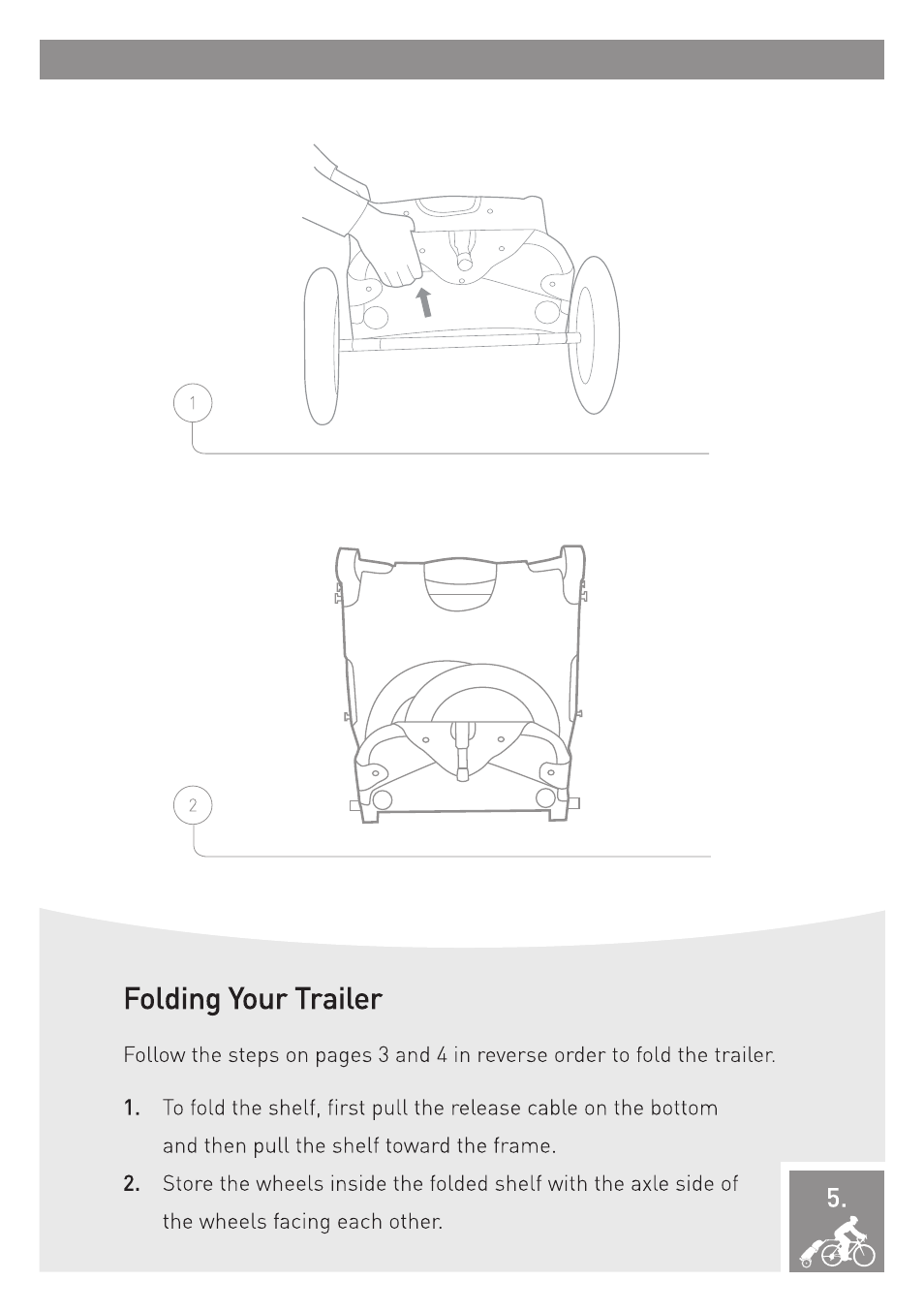 Folding your trailer | Burley Travoy User Manual | Page 7 / 16