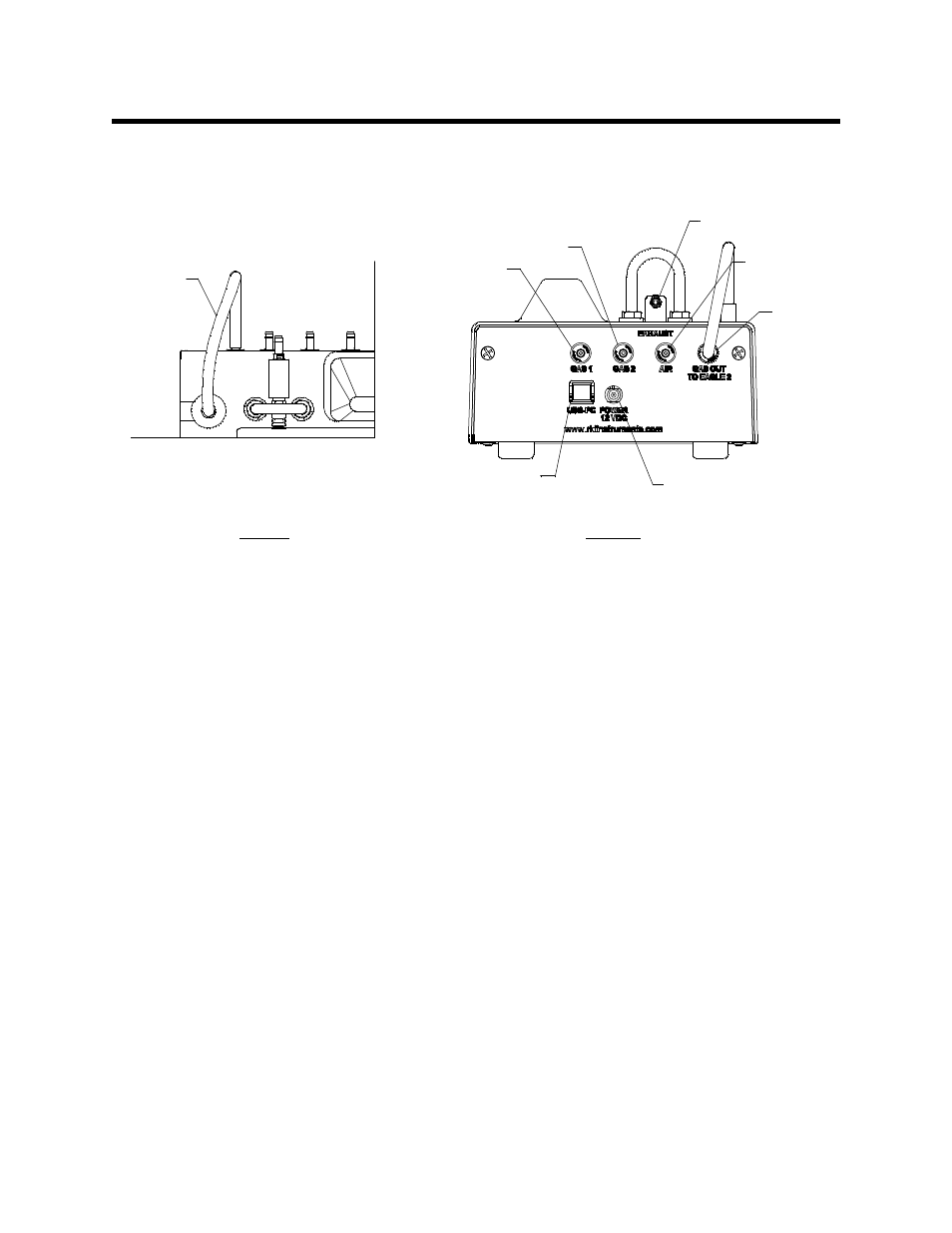 Back panel, Power jack, Sample fittings | Pc connection | RKI Instruments SDM-E2 User Manual | Page 13 / 89