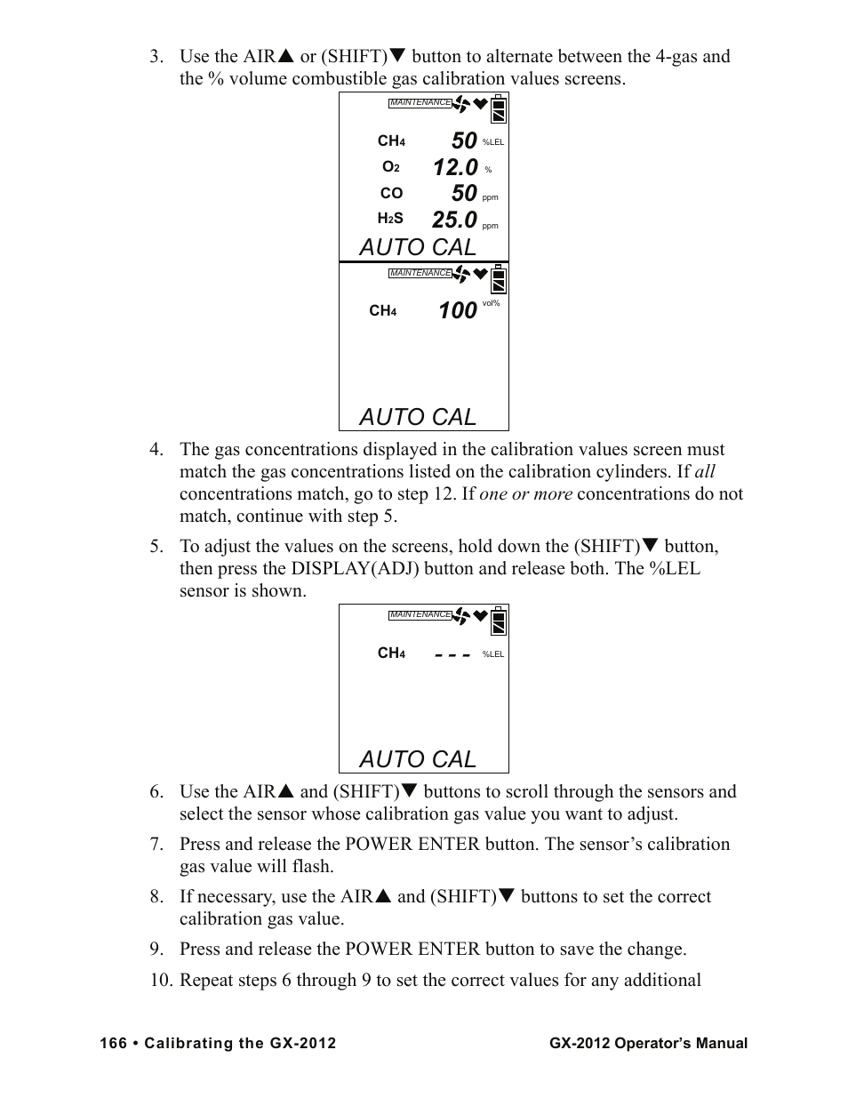 Auto cal | RKI Instruments GX-2012 Manual User Manual | Page 174 / 185