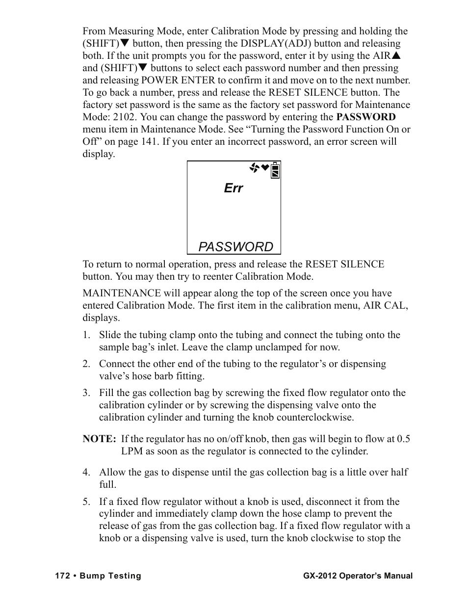 Password | RKI Instruments GX-2012 Manual User Manual | Page 180 / 185