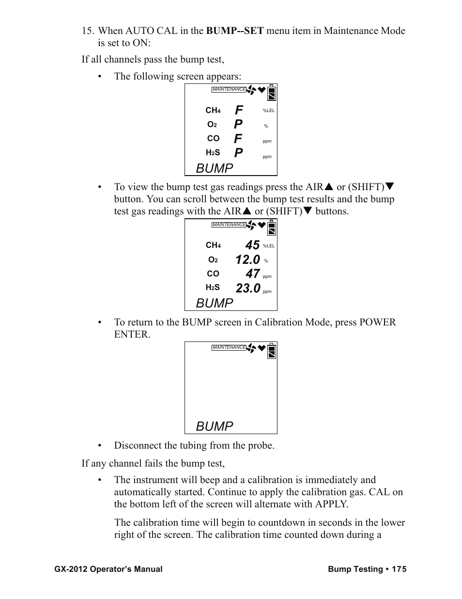 F p f p, Bump | RKI Instruments GX-2012 Manual User Manual | Page 183 / 185