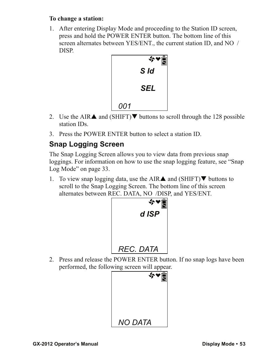 RKI Instruments GX-2012 Manual User Manual | Page 61 / 185